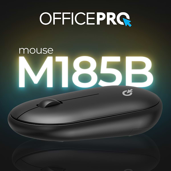 Фото - Миша бездротова OfficePro Silent Click Wireless Black (M185B)