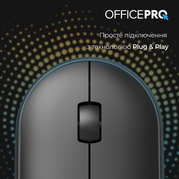 Фото - Миша бездротова OfficePro Silent Click Wireless Black (M185B)