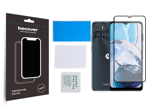 Фото - Захисне скло для смартфону BeCover for Motorola Moto E22/E22i Black (709731)