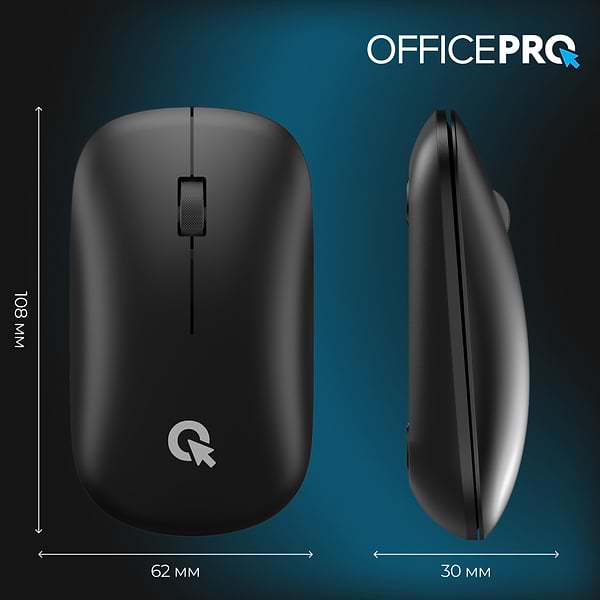 Фото - Миша бездротова OfficePro Silent Click Wireless Black (M225B)