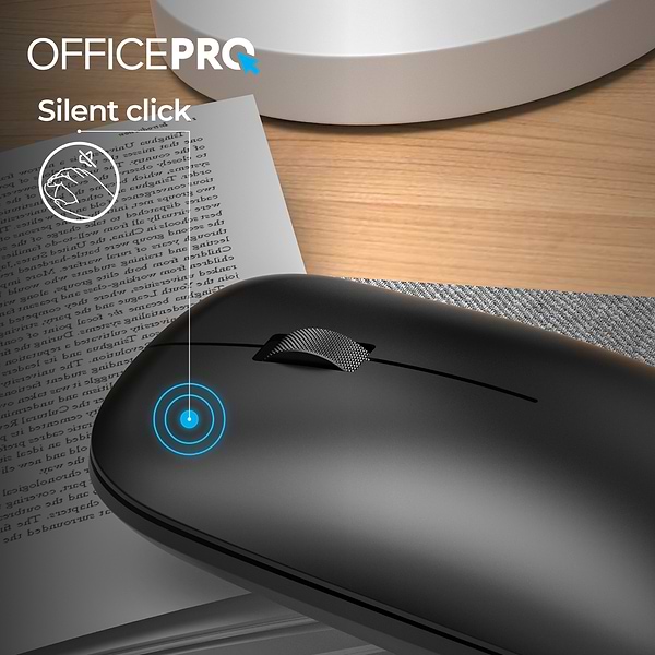 Фото - Миша бездротова OfficePro Silent Click Wireless Black (M225B)