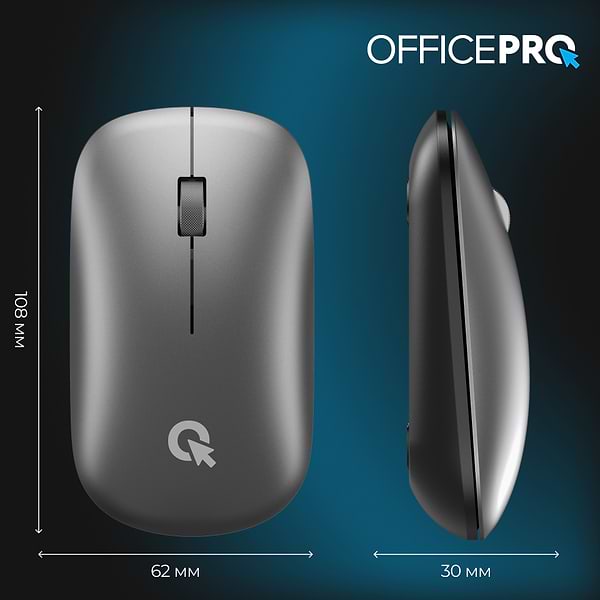 Фото - Миша бездротова OfficePro Silent Click Wireless Gray (M225G)