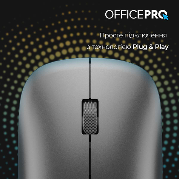 Фото - Миша бездротова OfficePro Silent Click Wireless Gray (M225G)