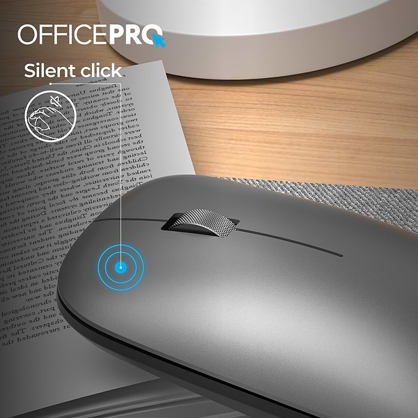 Фото - Миша бездротова OfficePro Silent Click Wireless Gray (M225G)