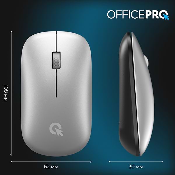 Фото - Миша бездротова OfficePro Silent Click Wireless Silver (M225S)