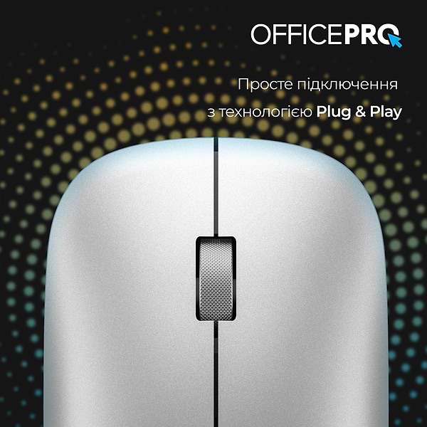 Фото - Миша бездротова OfficePro Silent Click Wireless Silver (M225S)