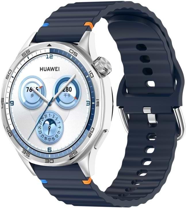 Ремешок для смарт-часов BeCover Ribbed Tape (22mm) for Huawei Watch GT 5 / GT 4 (46mm) / GT 3 (46mm) / GT 2 (46mm) / GT 2 Pro / Watch GS Pro Deep Blue (714284)