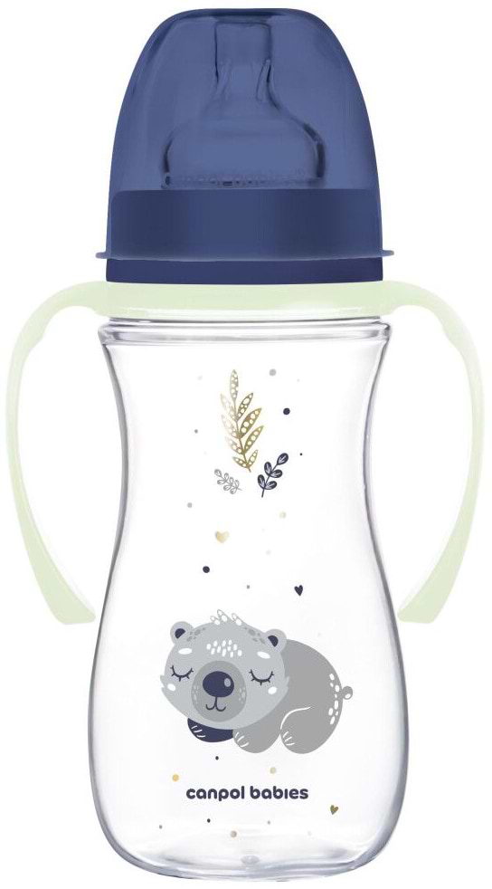 Пляшка для годування Canpol babies антиколікова з широким отвором 240 мл Easystart Sleepy Koala - блакитна (35/237_blu)