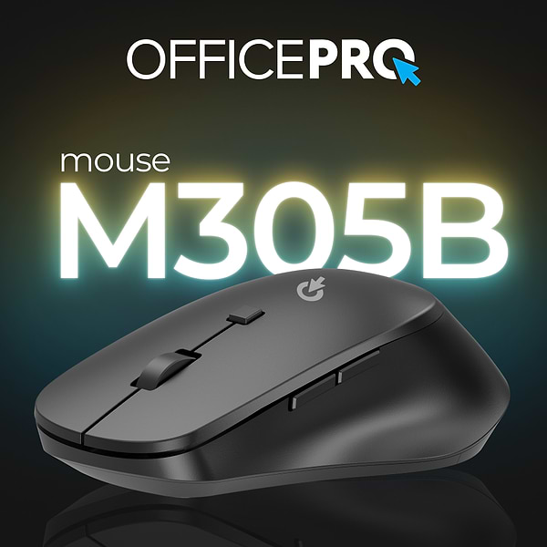 Фото - Миша бездротова OfficePro Silent Click Ergonomic Wireless Black (M305B)