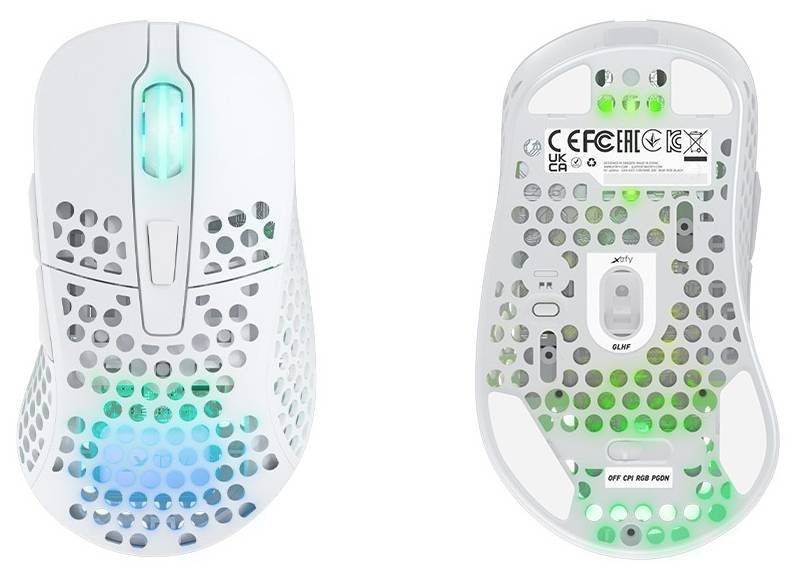 Фото - Миша бездротова ігрова Xtrfy M4 WL/USB-A RGB White (M4W-RGB-WHITE)