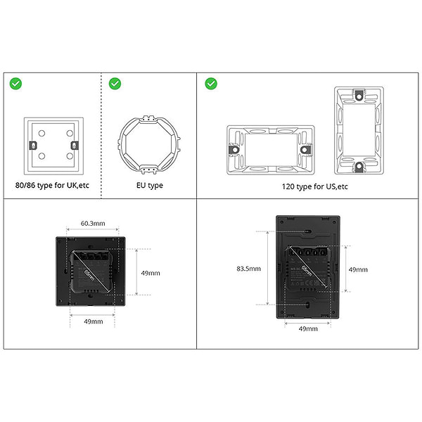 Фото - Беспроводной выключатель Sonoff M5-1C-80