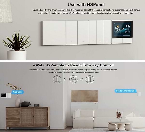 Фото - Встроенный выключатель Sonoff M5-2C-80W