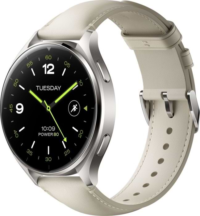 Смарт-часы Xiaomi Watch 2 Titan, Gray Case White Leather Strap (BHR9306GL) - Фото 1