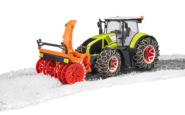 Фото - Наземная строительная техника BRUDER Трактор Claas Axion 950 для уборки снега (03017)