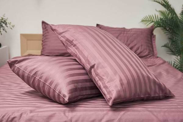 Фото - Комплект постельного белья Moon&Star 143х210х2 нав. 2х50х70 Garnet Satin Stripe (MS-820000551)