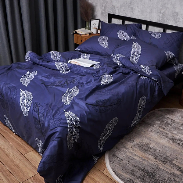 Фото - Комплект постельного белья Moon&Star Микросатин Premium Night Feathers King Size 220x240 см нав. 2х70х70 (MS-820007947)