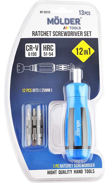 Фото - Викрутка зі змінними бітами Molder 12 в 1 (MT32312)