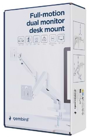 Фото - Кріплення настільне Gembird MA-DA2-06-W