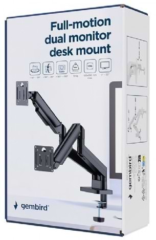 Фото - Кріплення настільне Gembird MA-DA2-06