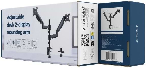 Фото - Кріплення настільне Gembird MA-DA2P-02