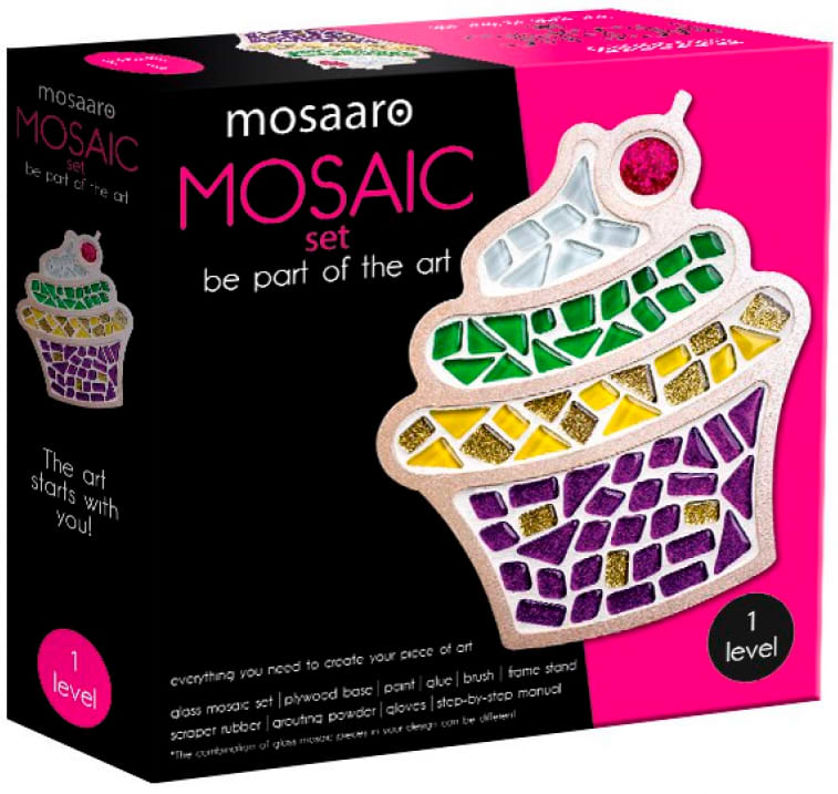 Стеклянная мозаика Mosaaro Cupcake. Пирожное (MA1006)