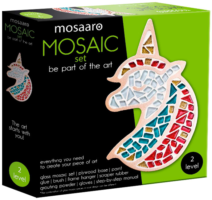 Стеклянная мозаика Mosaaro Unicorn. Единорог (MA2002)