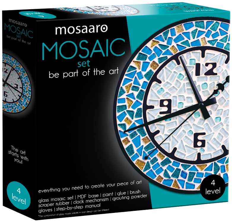 Стеклянная мозаика Mosaaro Round clock. Часы (круглые) (MA4001)