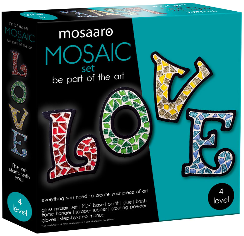Стеклянная мозаика Mosaaro LOVE. Любовь (MA4003)