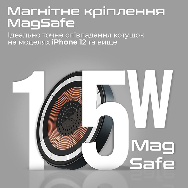 Фото - Бездротовий зарядний пристрій Promate magring