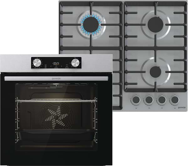 Фото - Уценка - Духовой шкаф + варочная панель газовая Gorenje BO6737E02XK + G642ABX