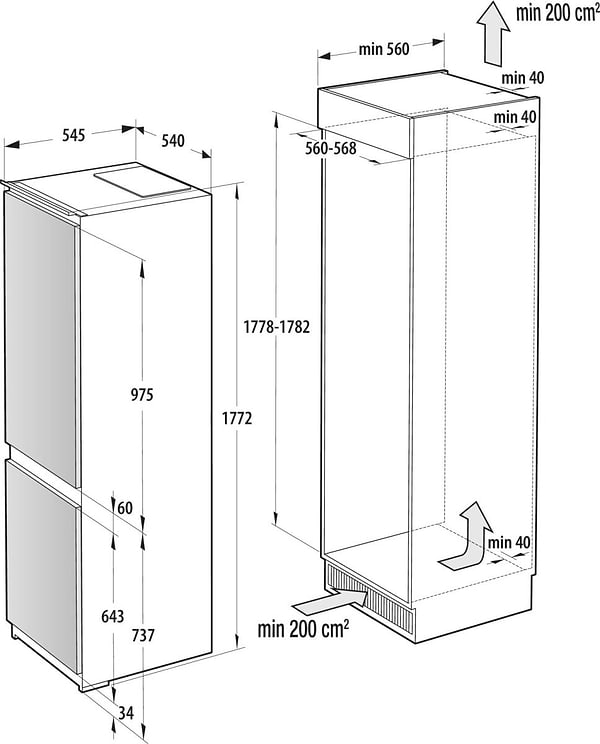 Фото - Холодильник встраиваемый Gorenje NRKI517E61WF