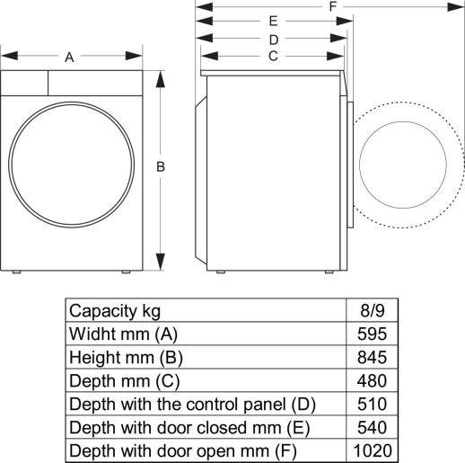 Фото - Пральна машина Hisense WF3S8043BW3/UA