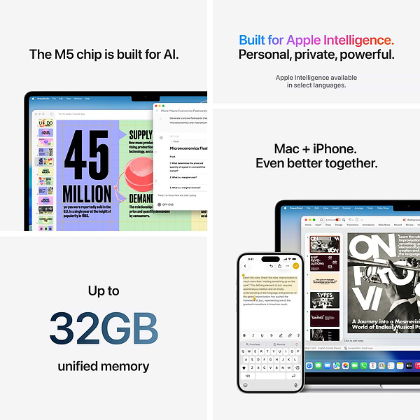 Фото - Ноутбук Apple MacBook Air 13.6 M5 16GB 512GB MDH74 Silver