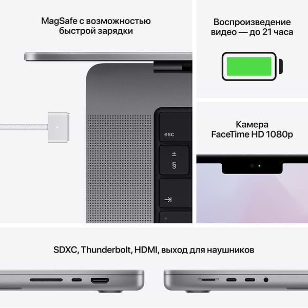 Фото - Ноутбук Apple MacBook Pro 16'' TB 1Tb MVVK2 Space Grey