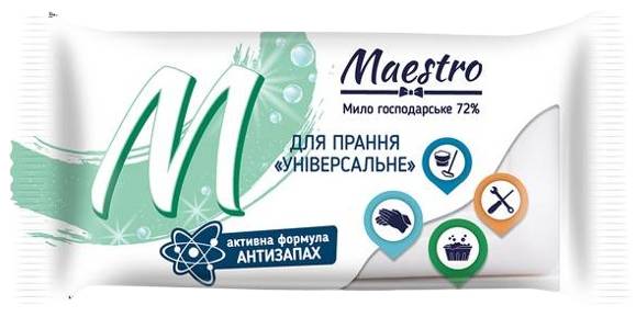 Мыло хозяйственное Maestro универсальное 125 г (4820195500040) - Фото 1