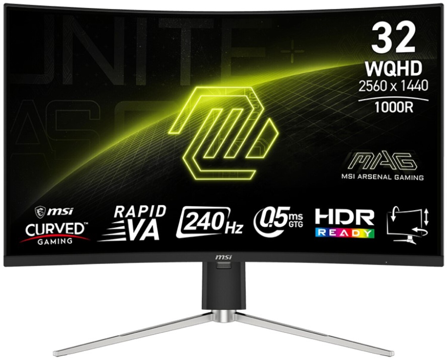 Монітор ігровий MSI MAG 325CQRXF E2 - Фото 1
