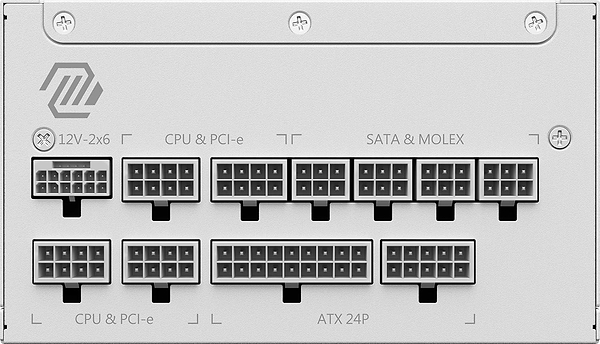 Фото - Блок живлення для ПК MSI MAG A1000GL PCIE5 White 1000W