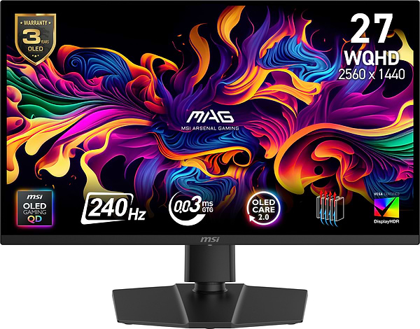 Фото - Монітор ігровий MSI MAG 271QP QD-OLED X24