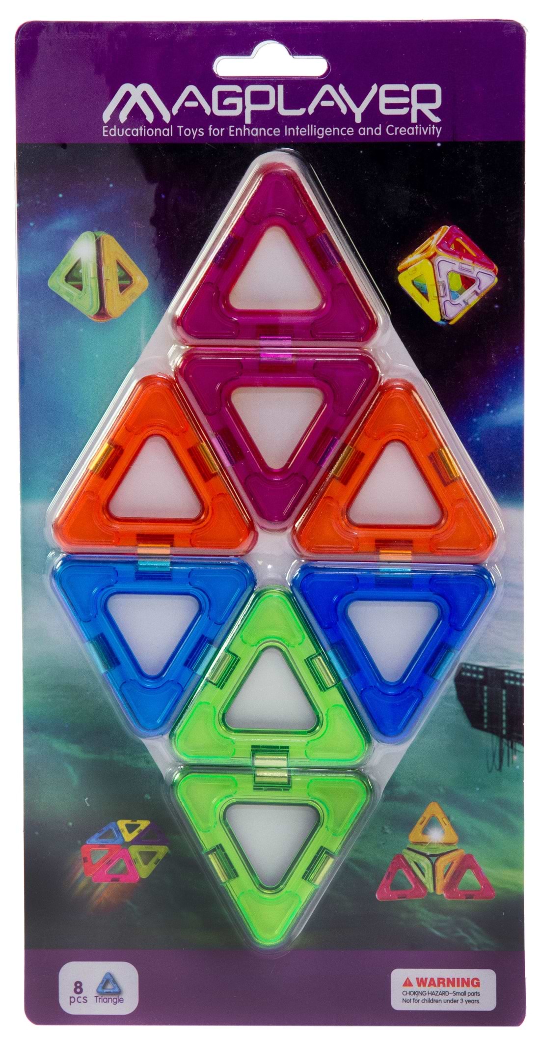 Магнітний конструктор Magkiss Додатковий набір 8 ел. (MPC-8)