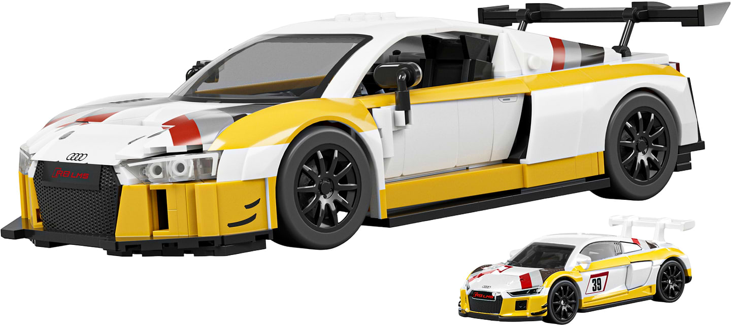 Колекційна машинка-конструктор Mattel Brick Shop Audi R8 LMS серії Elite (JFT18)