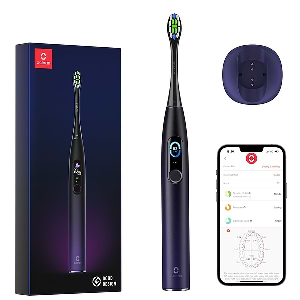 Фото - Зубна щітка електрична Oclean X Pro Aurora Purple (OLED) (Global)