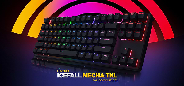 Фото - Клавіатура бездротова ігрова Hator Icefall Mecha TKL wireless Rainbow (HTK287UA) Black