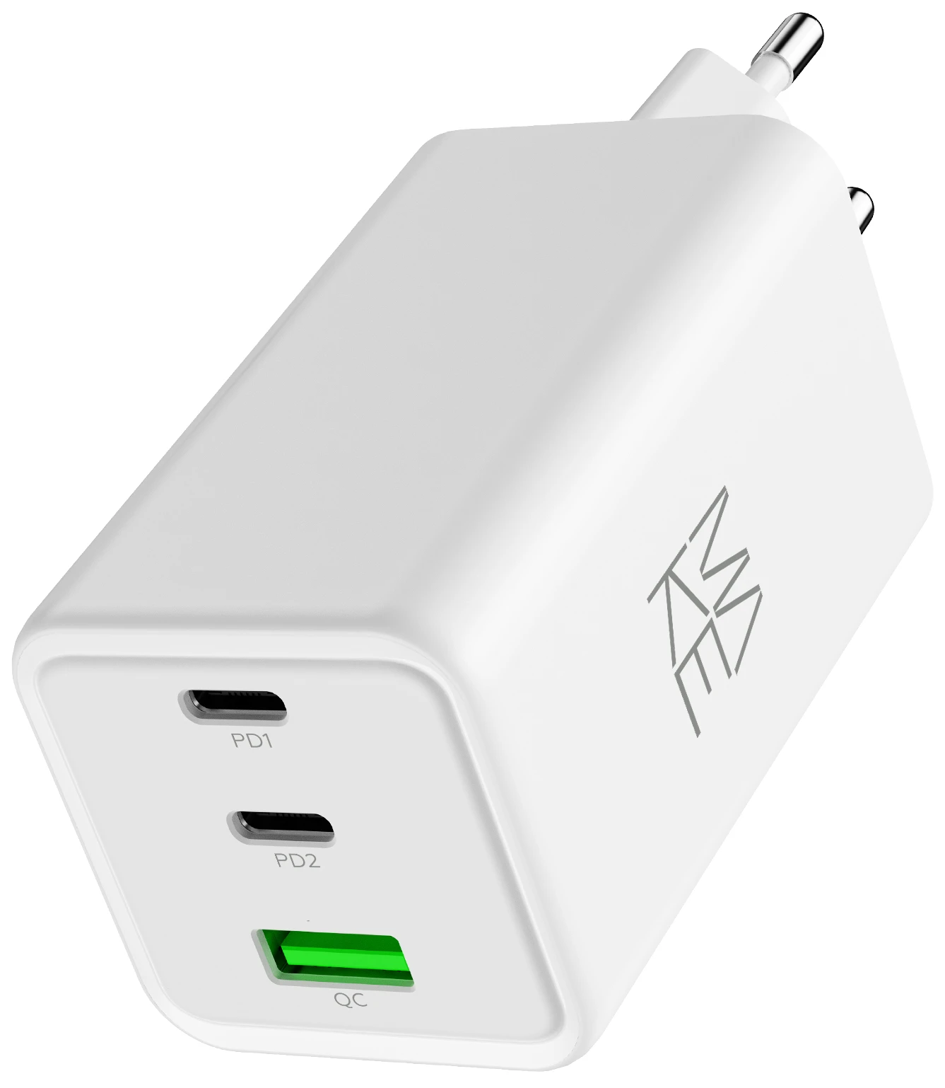 Мережевий зарядний пристрій MAKE 100W GaN 2xPD + QC3.0 White (MCW-10031GWH)