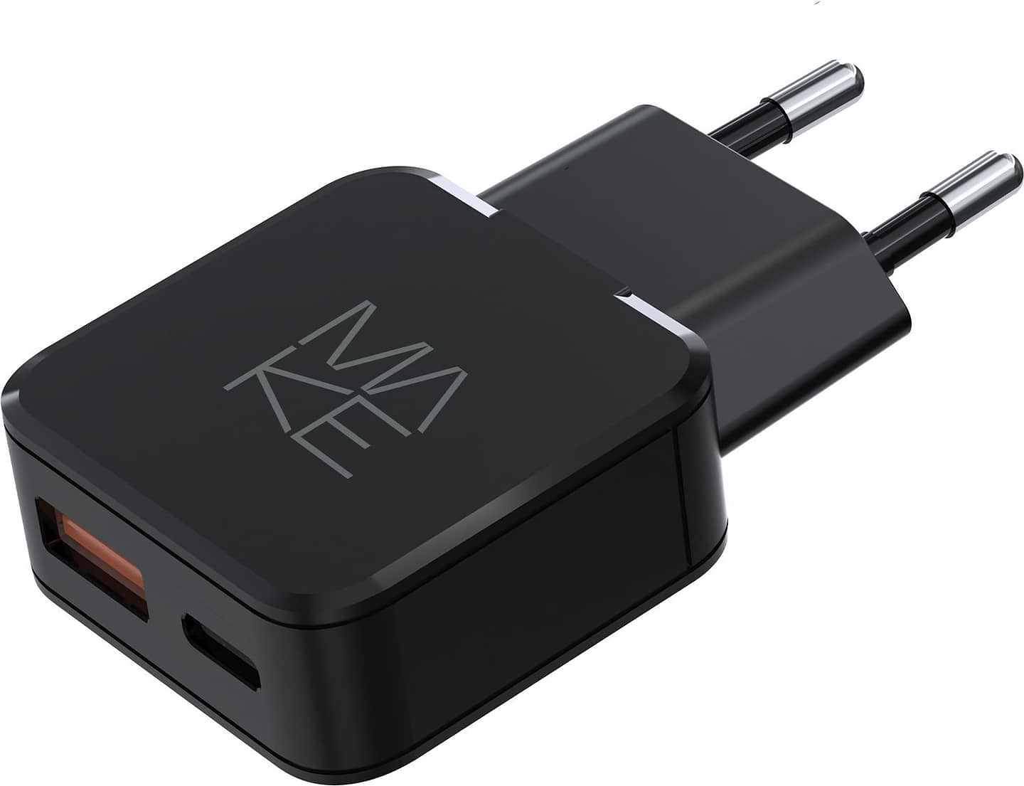 Мережевий зарядний пристрій MAKE 30W GaN Ultra Slim PD+QC Black (MCW-3022GBK)