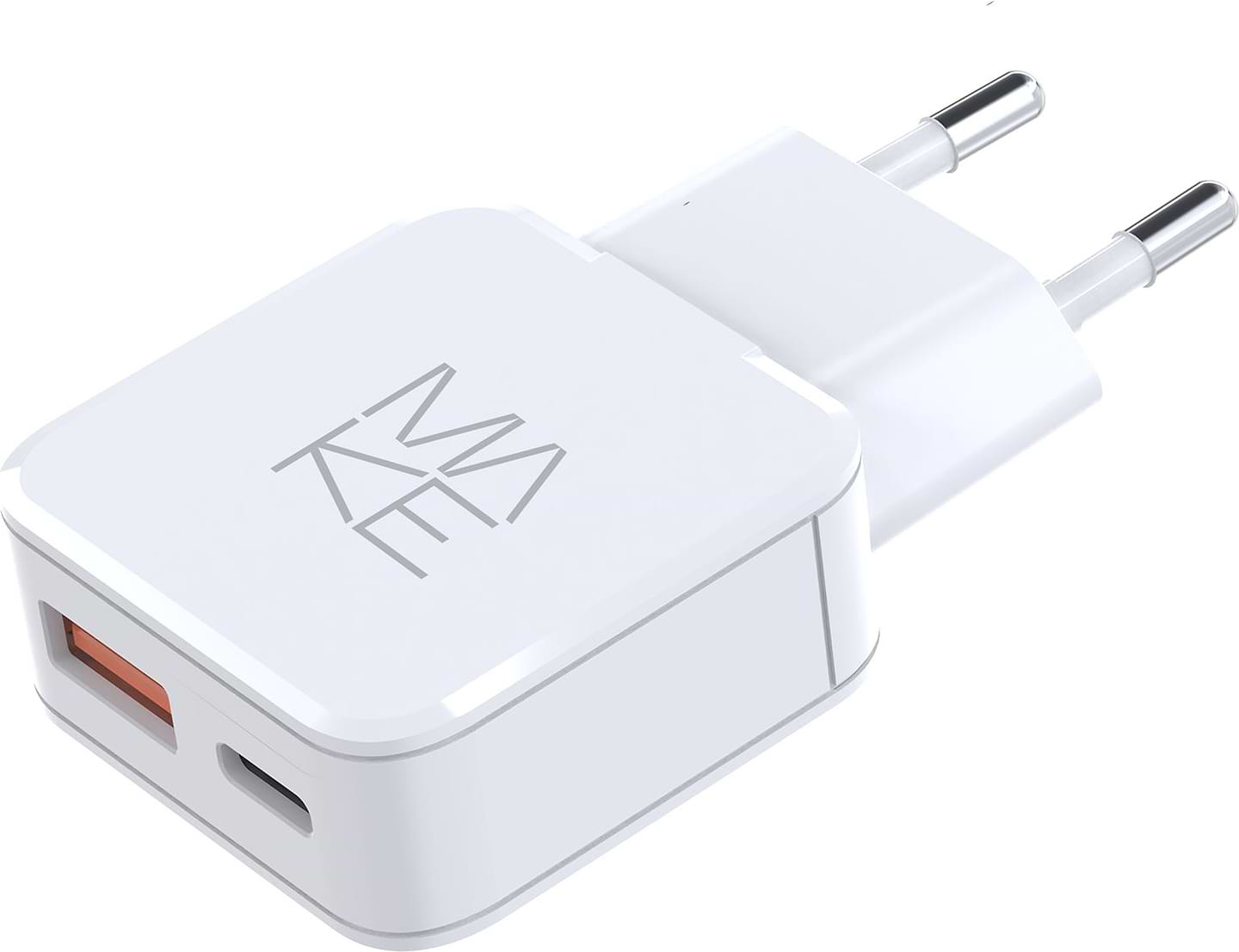 Мережевий зарядний пристрій MAKE 30W GaN Ultra Slim PD+QC White (MCW-3022GWH)