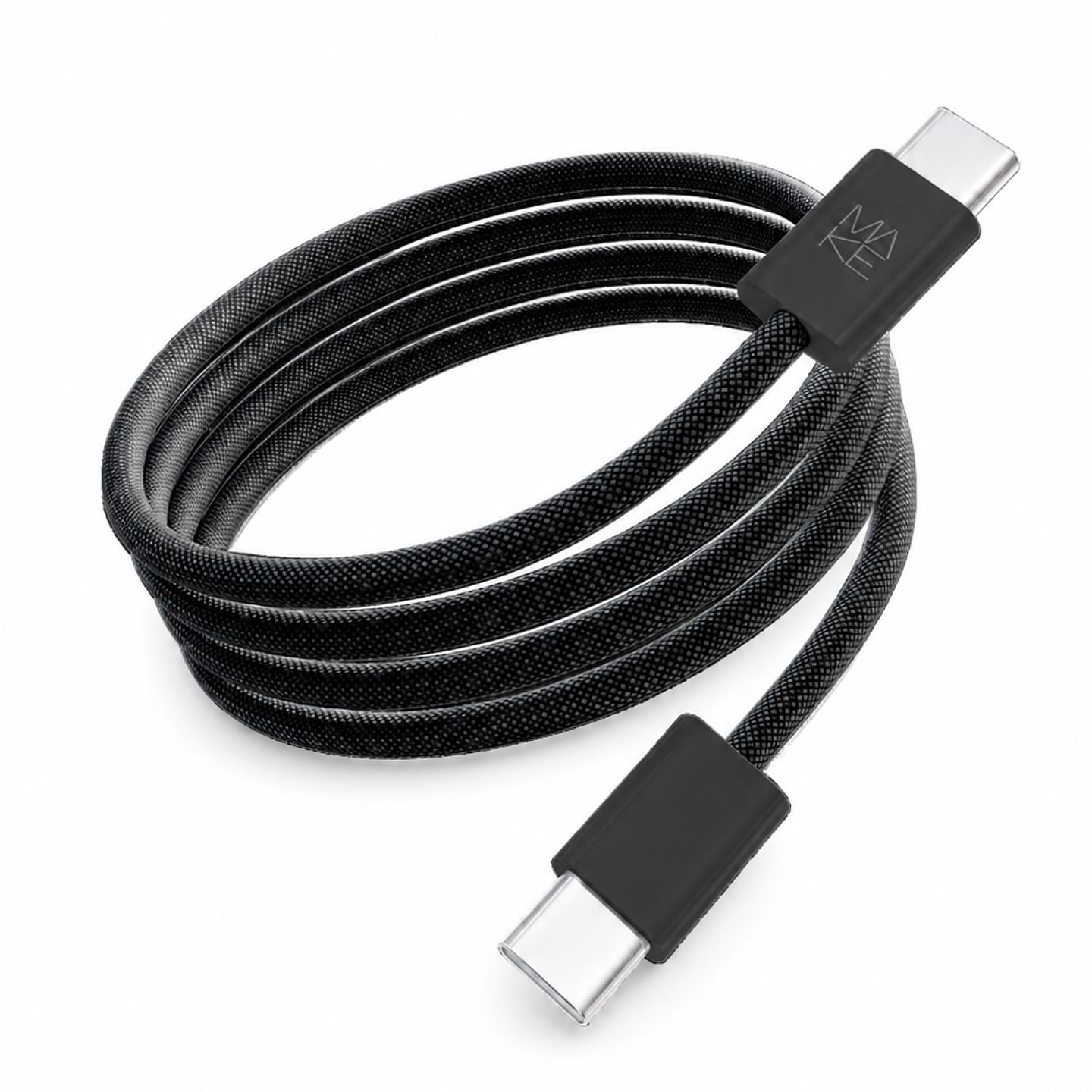 Кабель MAKE Type-C to Type-C PD 65W 1м Nylon Black (MCB-CN1BK)