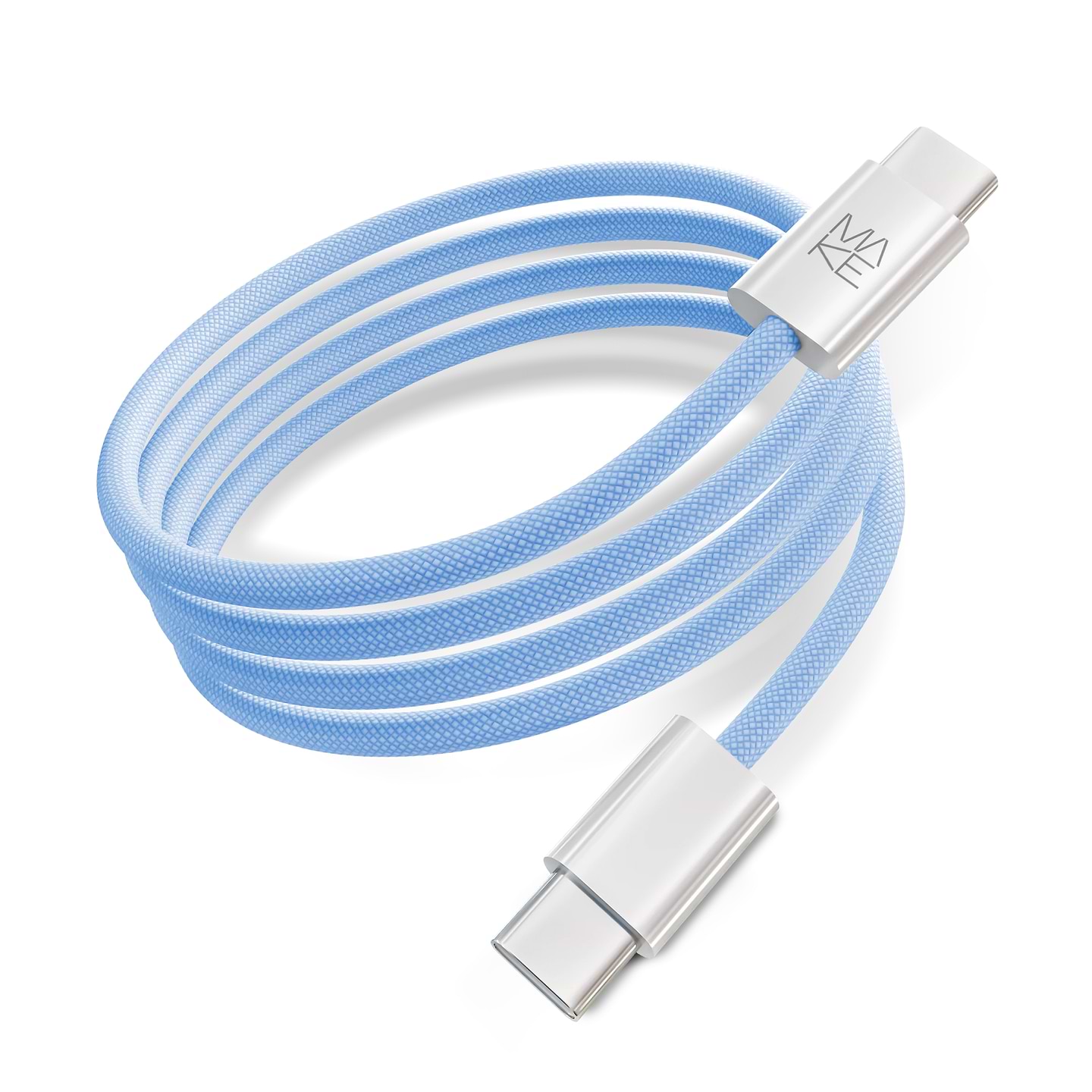 Кабель MAKE Type-C PD 65W 1m Nylon Blue (MCB-CN1BL)