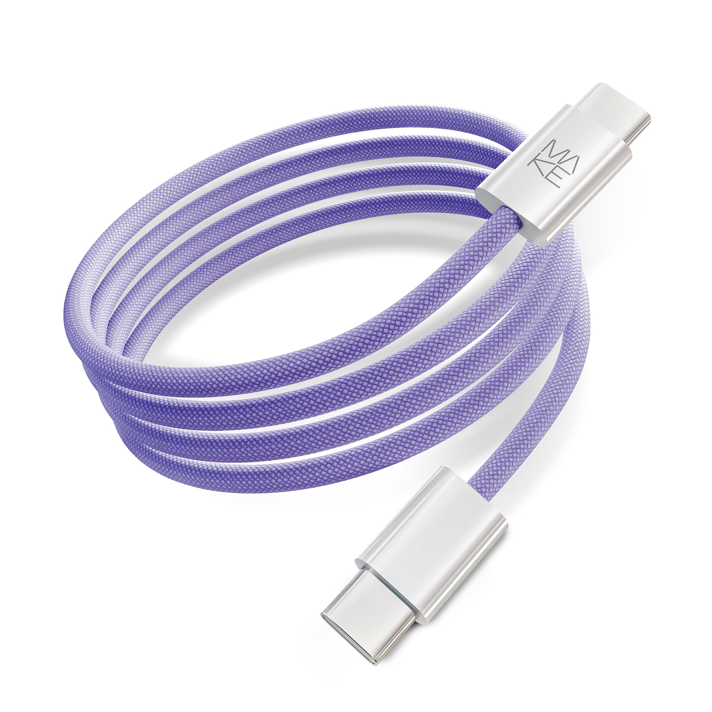 Кабель MAKE Type-C PD 65W 1m Nylon Purple (MCB-CN1PL)
