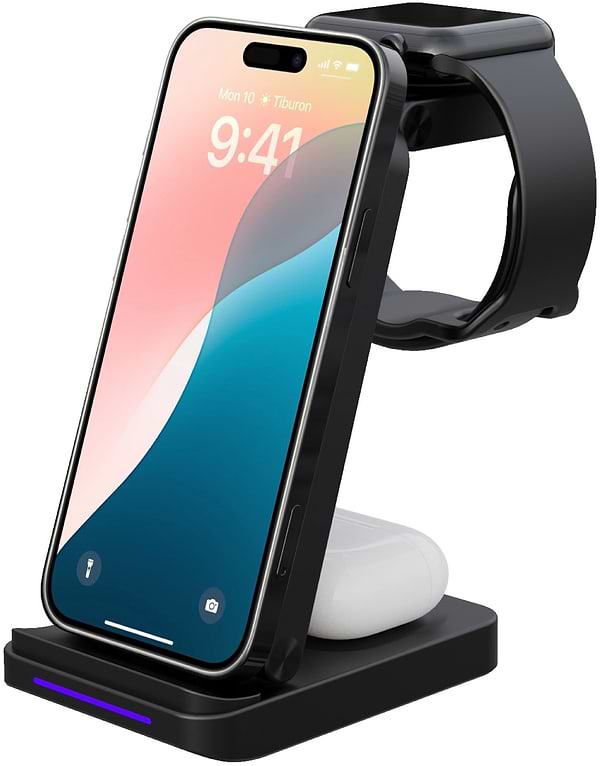 Фото - Беспроводное зарядное устройство MAKE 3в1 15W PS1 (MQI-P101BR)