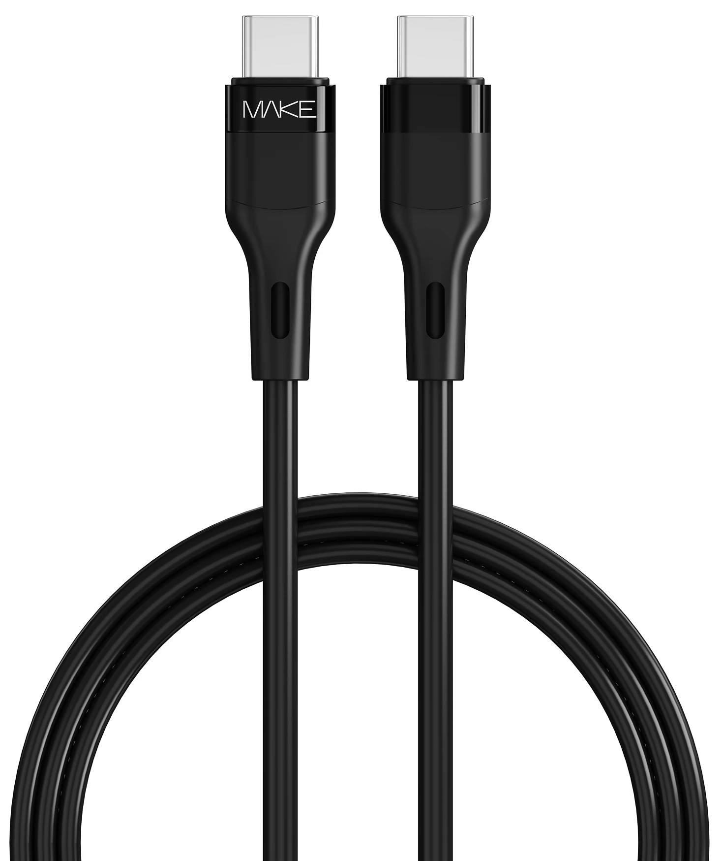 Кабель MAKE Type-C to Type-C PD 60W 1м Silicone Black (MCB-CS2BK)